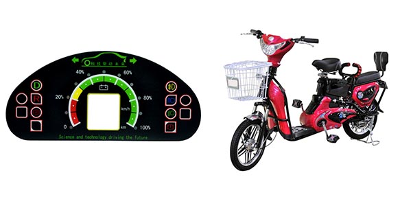Graphic Overlay For Dashboard Panel Of E Bike